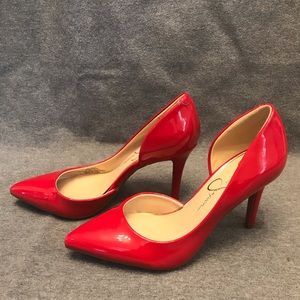 Jessica Simpson red heels size 6